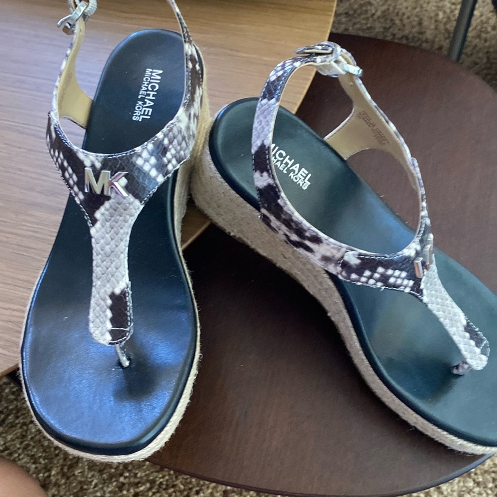 Michael Kors Laney snakeskin wedge